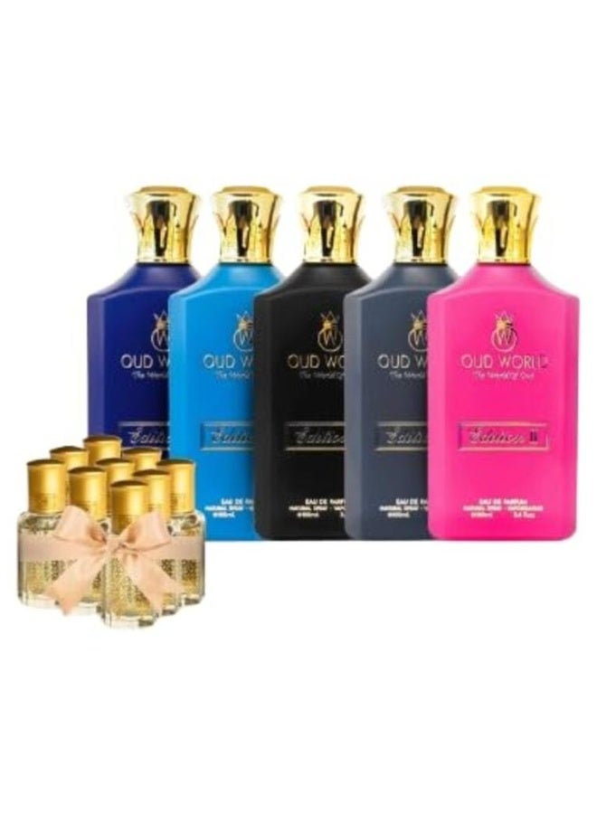 عالم العود مجموعة هدايا السلسلة 1 – 5 عطور فاخرة مستوحاة من العطور المميزة - Image 1